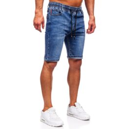 Jeansshorts blå - Resår herrshorts