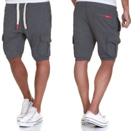 Mjukisshorts mörkgråa cargo shorts