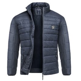 Mörkblå quiltad herrjacka från Amaci & Sons