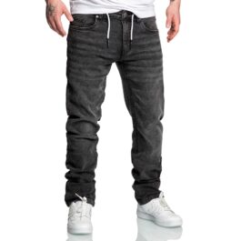 Svarta stretch jeans - Herrjeans
