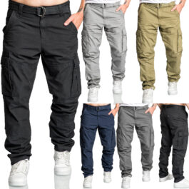 Cargobyxor med bälte - Herrbyxor Chinos