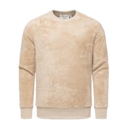 Beige fleecetröja Herr