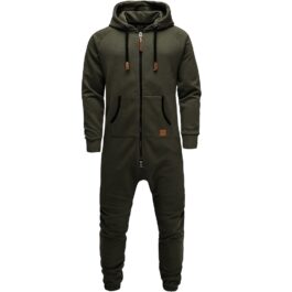 Supersköna unisex jumpsuits med luva - varm och gosig onesie grön