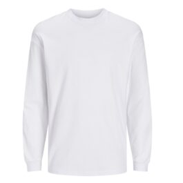 Långärmad vit t-shirt från jack and jones