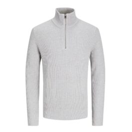 ljusgrå stickad herrtröja från Jack & Jones