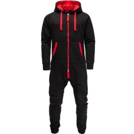 Mysiga Jumpsuits unisex - Stilrena onesies svart och röd