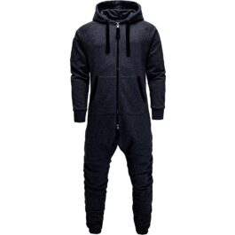 Onesies med attityd - Unisex Jumpsuits med luva mörkgrå