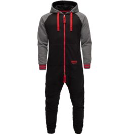 Supersköna onesies med luva - Unisex Jumpsuits - svart och röd