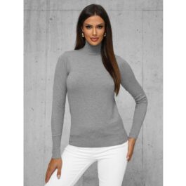 Ljusgrå polotröja dam