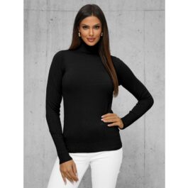 Svart damtröja med polokrage - Polotröja
