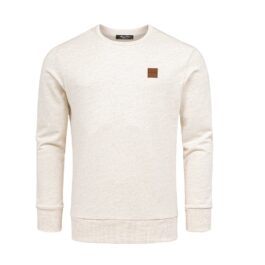Beige melange sweatshirt herr