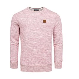 Vinröd melange herrtröja - Sweatshirt