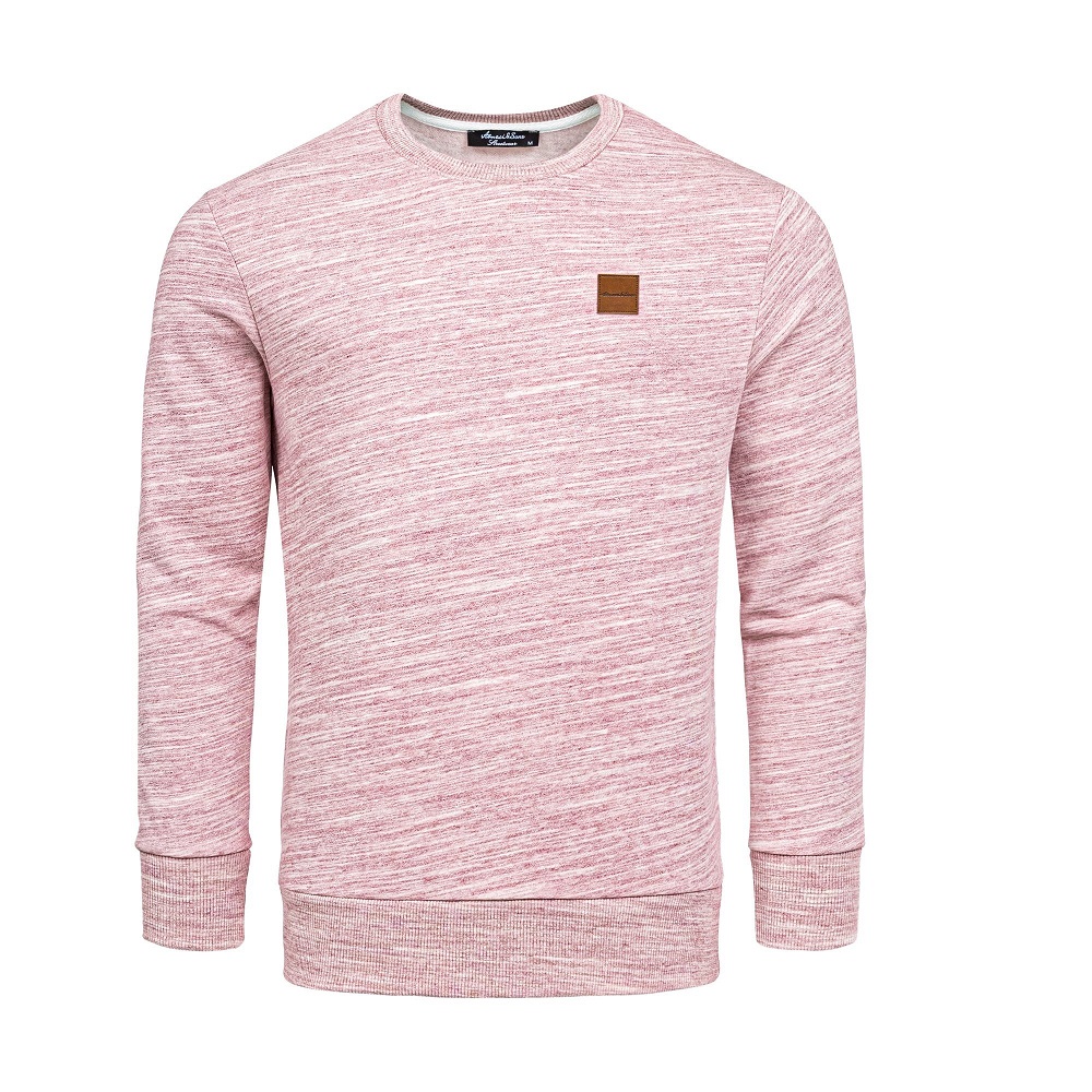 Vinröd melange herrtröja - Sweatshirt