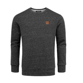Svart melange sweatshirt herr