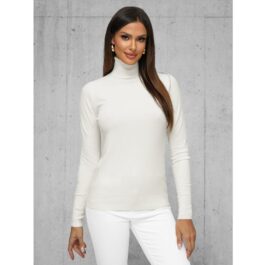 Damtröja med polokrage - Polotröja vit