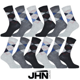 12 par billiga finstrumpor i mixade färger JHNsport