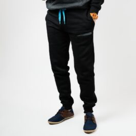 Svarta mjukisbyxor med blåa snören - Modell Stockholm JHNsport