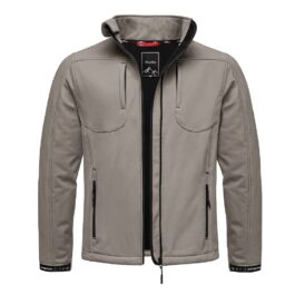 Grå softshelljacka Herr med hög krage