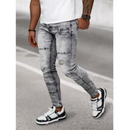 Grafitgråa Herrjeans - Dekorativa Sömmar