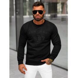 Helsvart herrtröja vintage - Sweatshirt