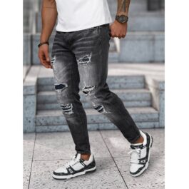Slim Fit Jeans - Svarta Herrjeans