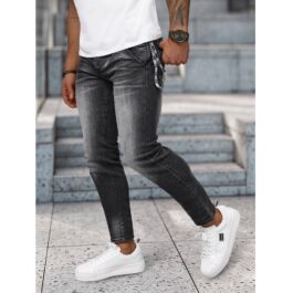 Jeans med hängsmycke - Svarta Herrjeans