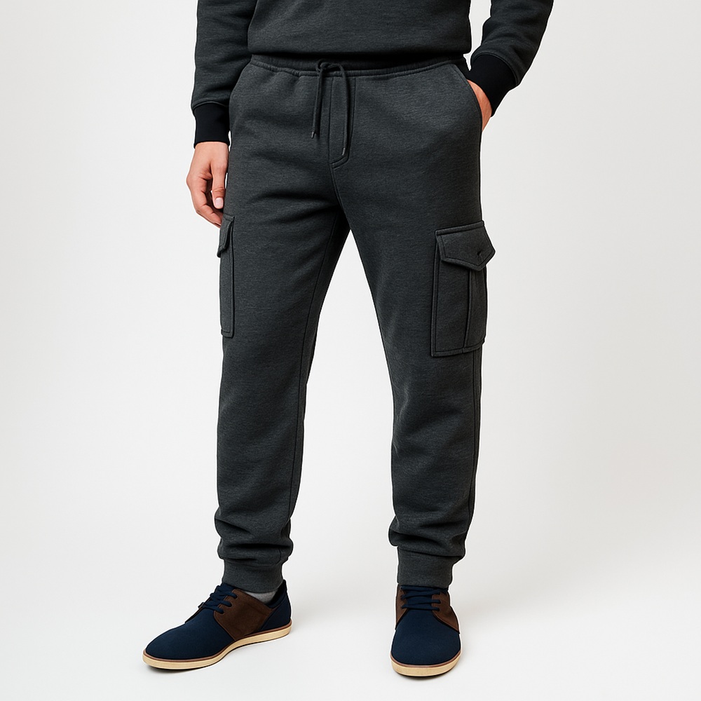 Carobyxor mörkgrå mjukisbyxor