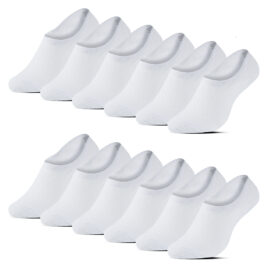 12-pack vita osynliga strumpor