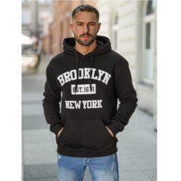 Brooklyn hoodie svart - herrtröja