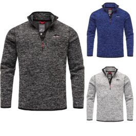 Fleecetröja halv dragkedja