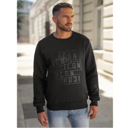 Baströja - svart icon sweatshirt herr