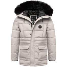 Grå parkas vinterjacka från Amaci & Sons