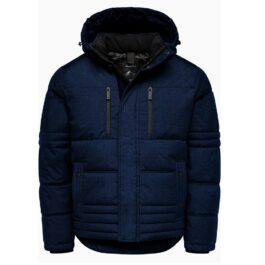 Vinterjacka mörkblå med huva . amaci & sons jacka
