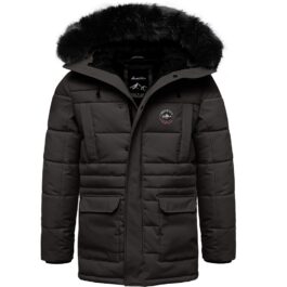 Svart parkas herr - vinterjacka