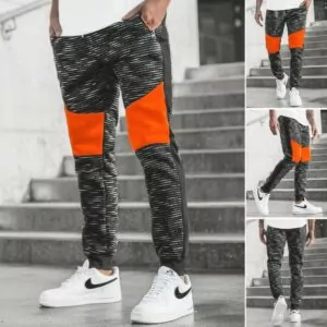 JHN - Sportiga svart/orange sweatpants